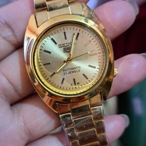 Seiko Gold Tone Automatic 21 Jewels Watch